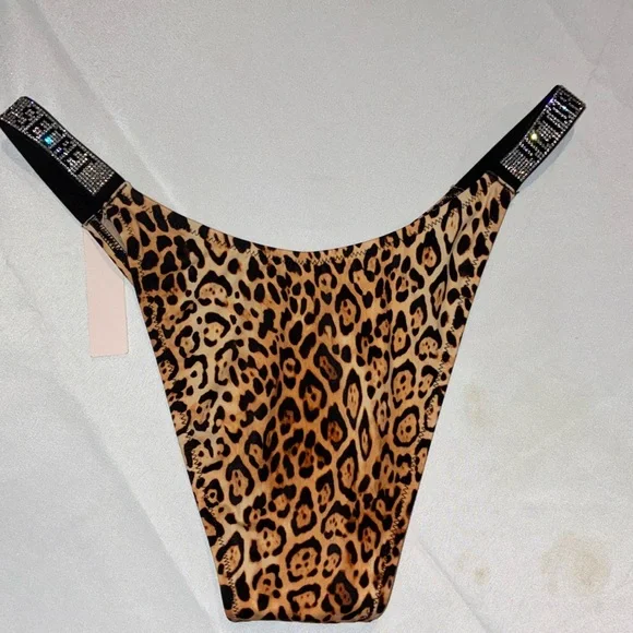 New Victoria’s Secret Bikini Bottom Shine Strap Bling NWT - Picture 3 of 4